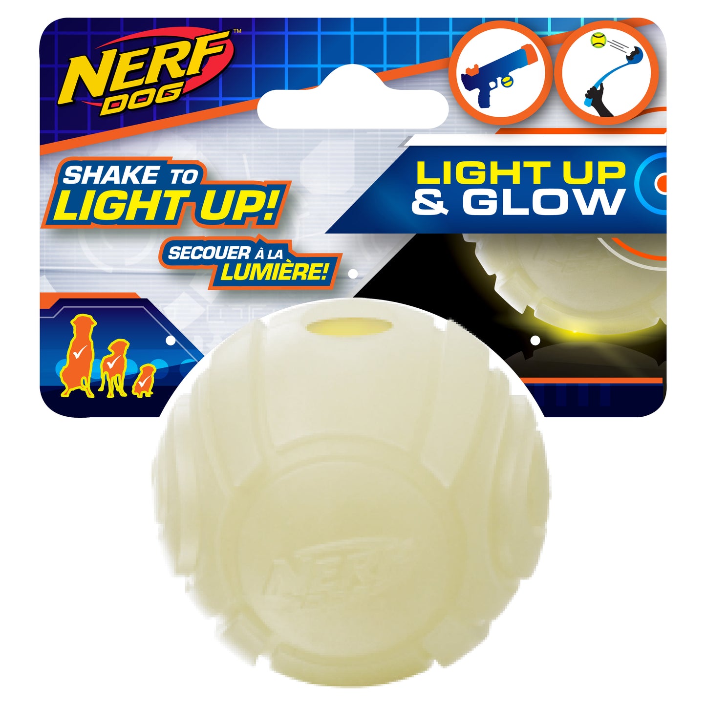 Nerf Dog Toy Blaster LED Glowsonic Ball  Dog Toys  | PetMax Canada