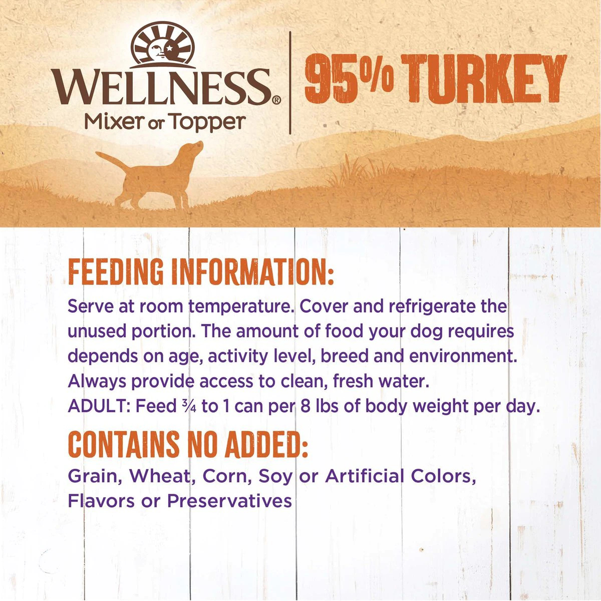 Wellness Canned Dog Food 95% Turkey  Canned Dog Food  | PetMax Canada