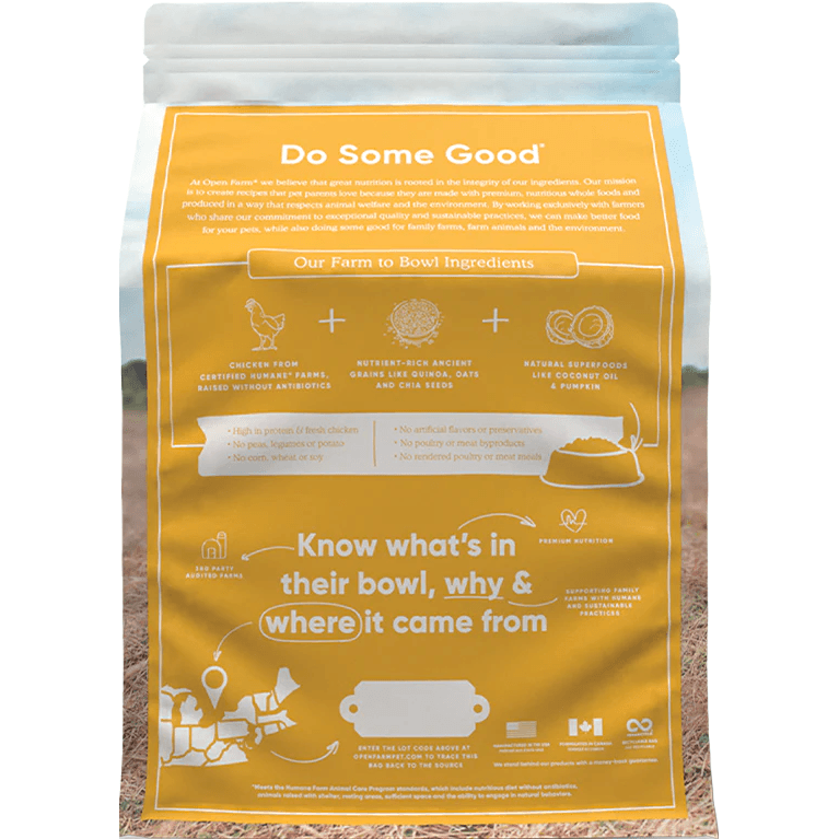 Open Farm Dog Food Harvest Chicken & Ancient Grains  Dog Food  | PetMax Canada
