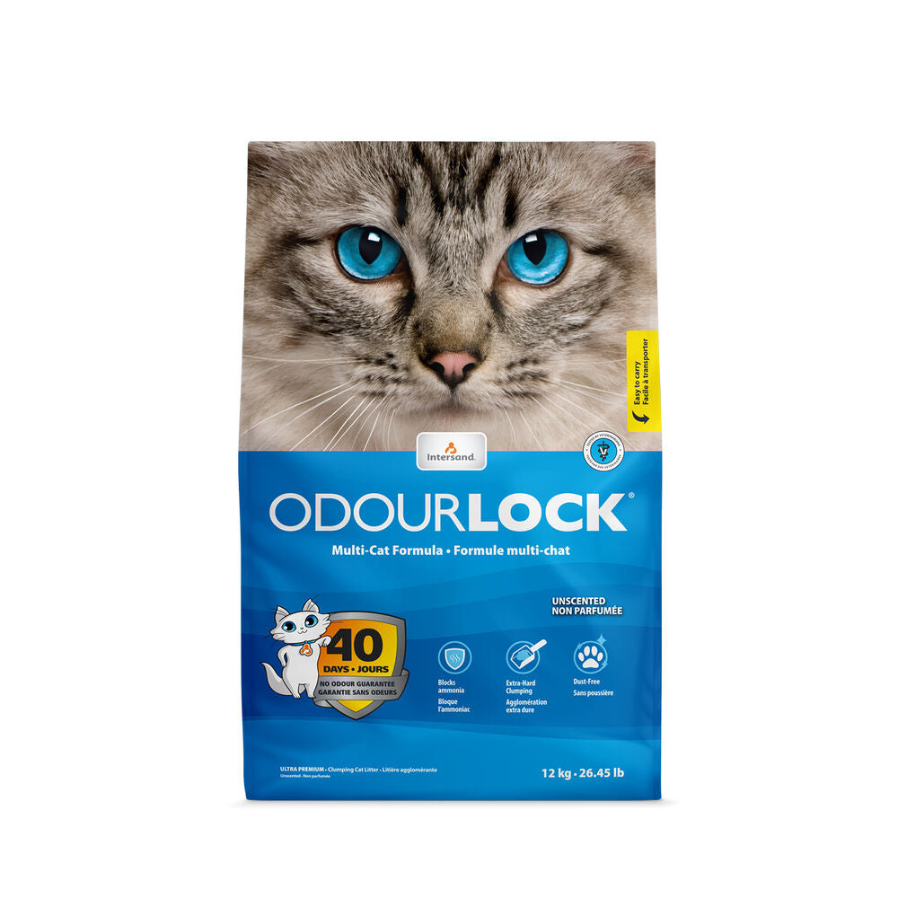 Odourlock Ultra Premium Unscented Multi-Cat Clumping Litter  Cat Litter  | PetMax Canada