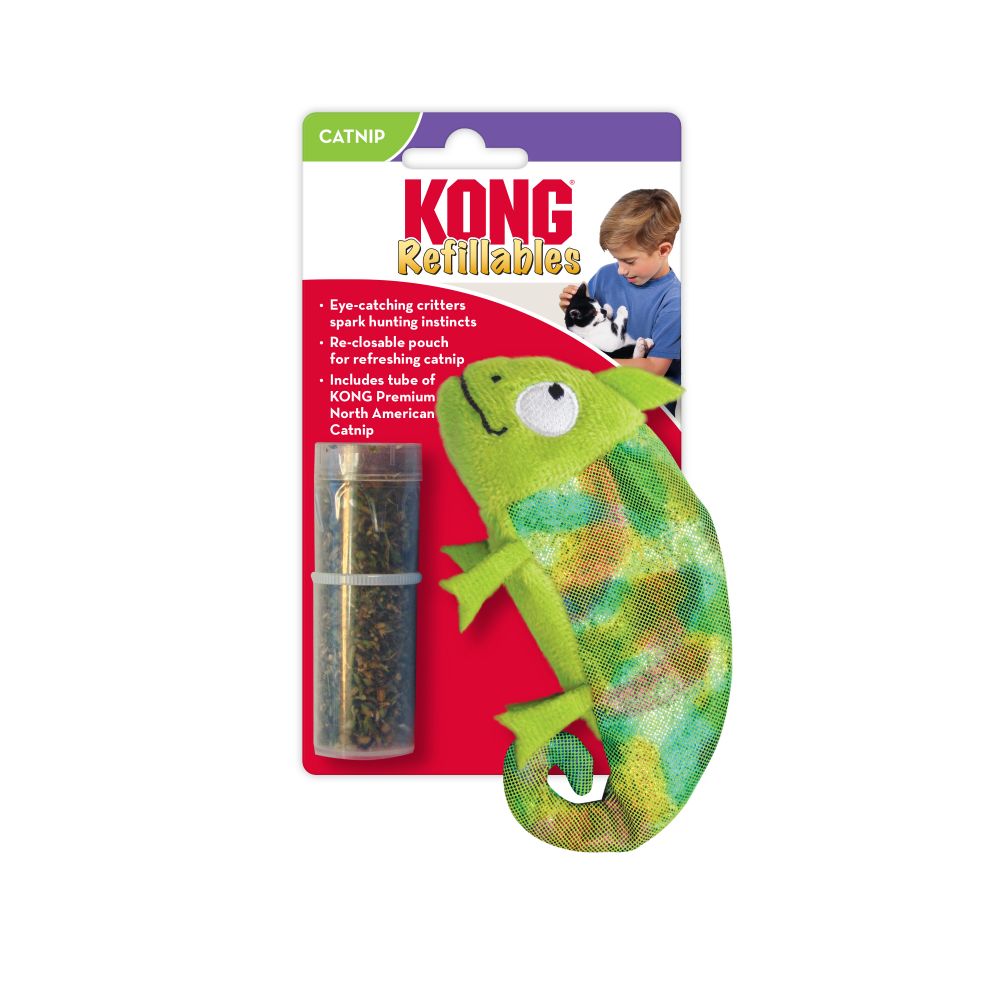 Kong Cat Toy Catnip Refillables Chameleon  Cat Toys  | PetMax Canada