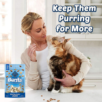 Blue Buffalo Bursts Crunchy Cat Treats Chicken Flavour - 56g - Cat Treats - Blue Buffalo - PetMax Canada
