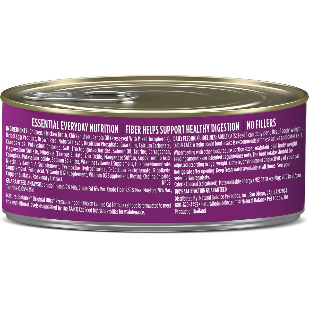 Natural Balance Ultra Premium Indoor Chicken Formula Canned Cat Food  Canned Cat Food  | PetMax Canada