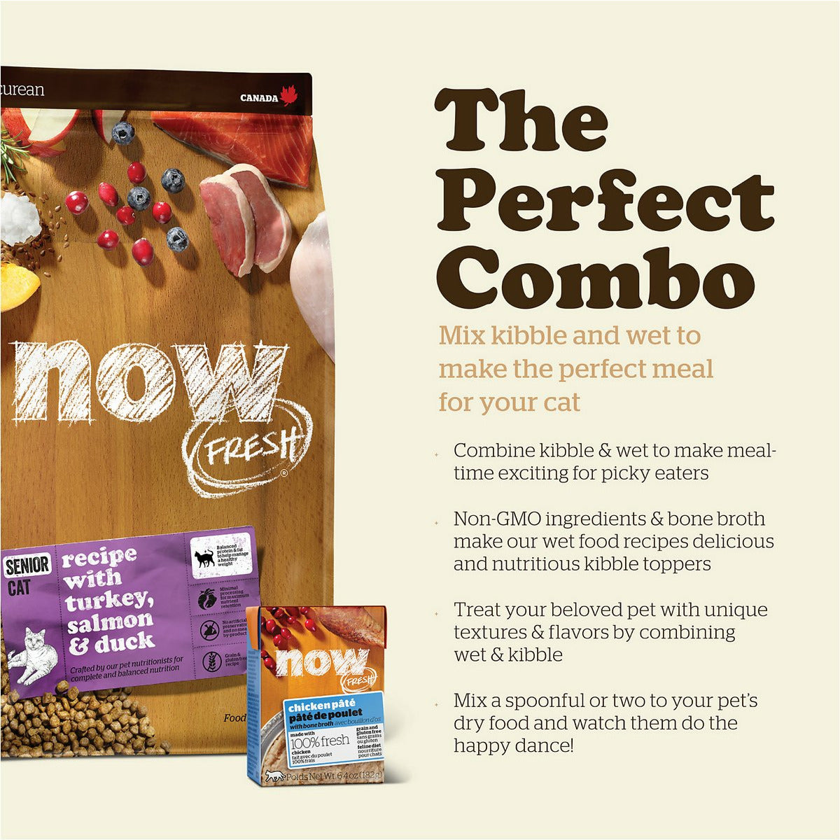 Now Fresh Grain Free Senior Weight Management Recipe For Cats  Cat Food  | PetMax Canada