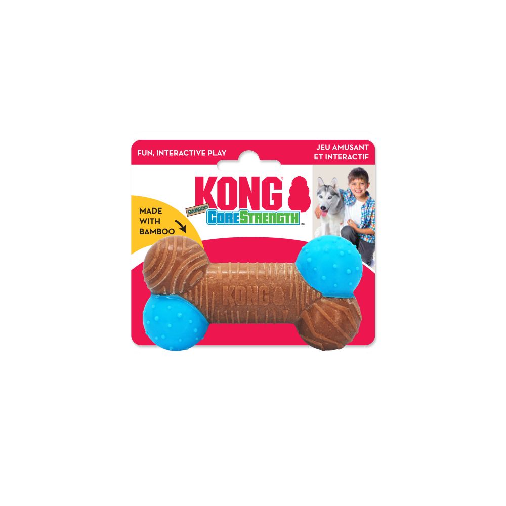 Kong Dog Toy Core Strength Bamboo Bone  Dog Toys  | PetMax Canada