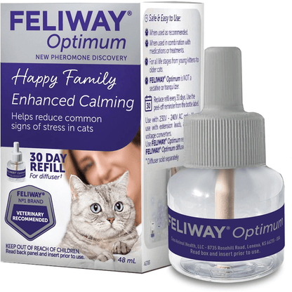 Feliway Optimum Enhanced Calming Pheromone 30 Day Cat Diffuser Refill - Default Title - Cat Health Care - Feliway - PetMax Canada