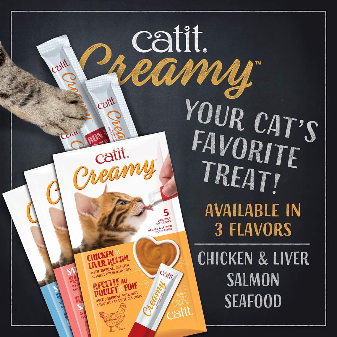 CatIt Creamy Lickable Treats Chicken & Liver  Cat Treats  | PetMax Canada