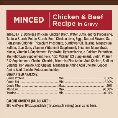 Wellness CORE Tiny Tasters Minced Chicken & Beef in Gravy Wet Cat Food - 50g - Canned Cat Food - Wellness - PetMax Canada