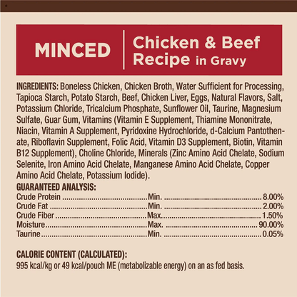 Wellness CORE Tiny Tasters Minced Chicken & Beef in Gravy Wet Cat Food - 50g - Canned Cat Food - Wellness - PetMax Canada