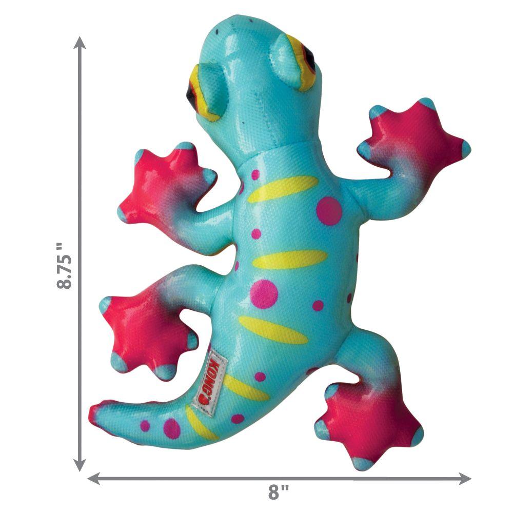 Kong Dog Toy Shieldz Tropics Gecko - Medium - Dog Toys - Kong - PetMax Canada