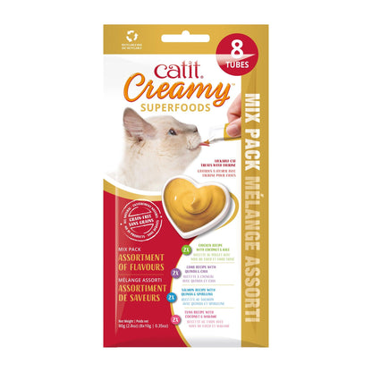 Catit Creamy Superfood Treats Multipack - 8 x 10g - Cat Treats - Catit - PetMax Canada