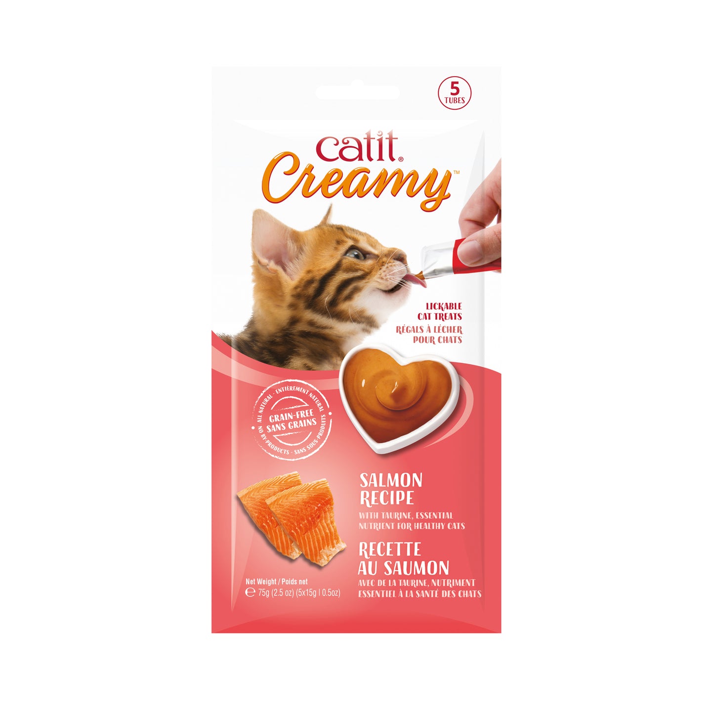 CatIt Creamy Lickable Treats Salmon 5 Pack Cat Treats 5 Pack | PetMax Canada