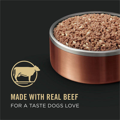 Purina Pro Plan High Protein Pate Beef & Rice Entree Wet Dog Food - 368g - Canned Dog Food - Purina Pro Plan - PetMax Canada