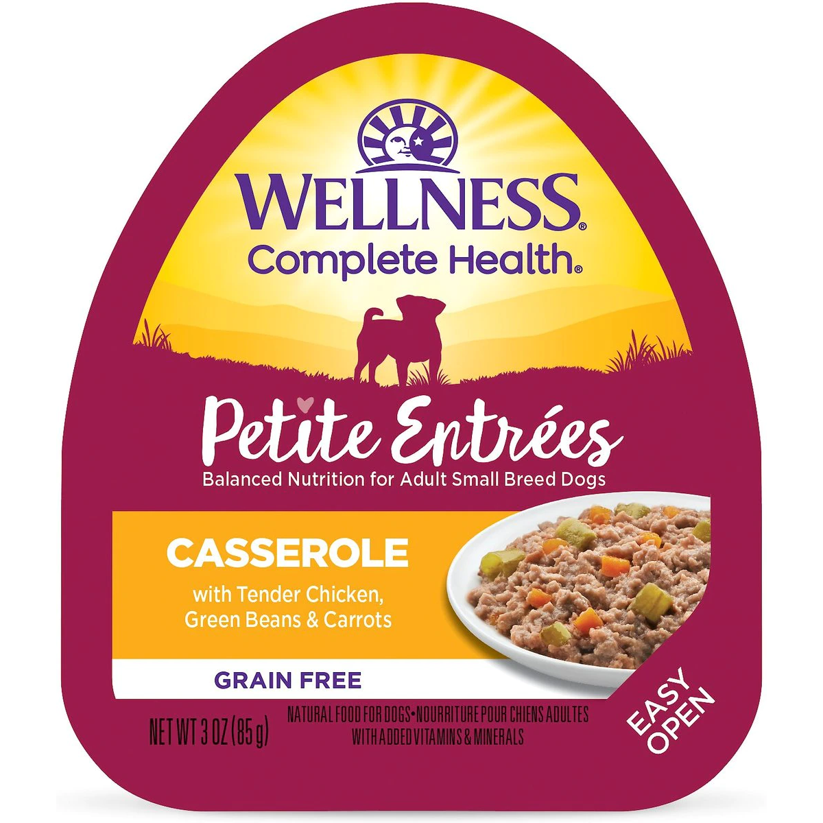 Wellness Petite Entrées Casserole Tender Chicken, Green Beans & Carrots Wet Dog Food  Canned Dog Food  | PetMax Canada