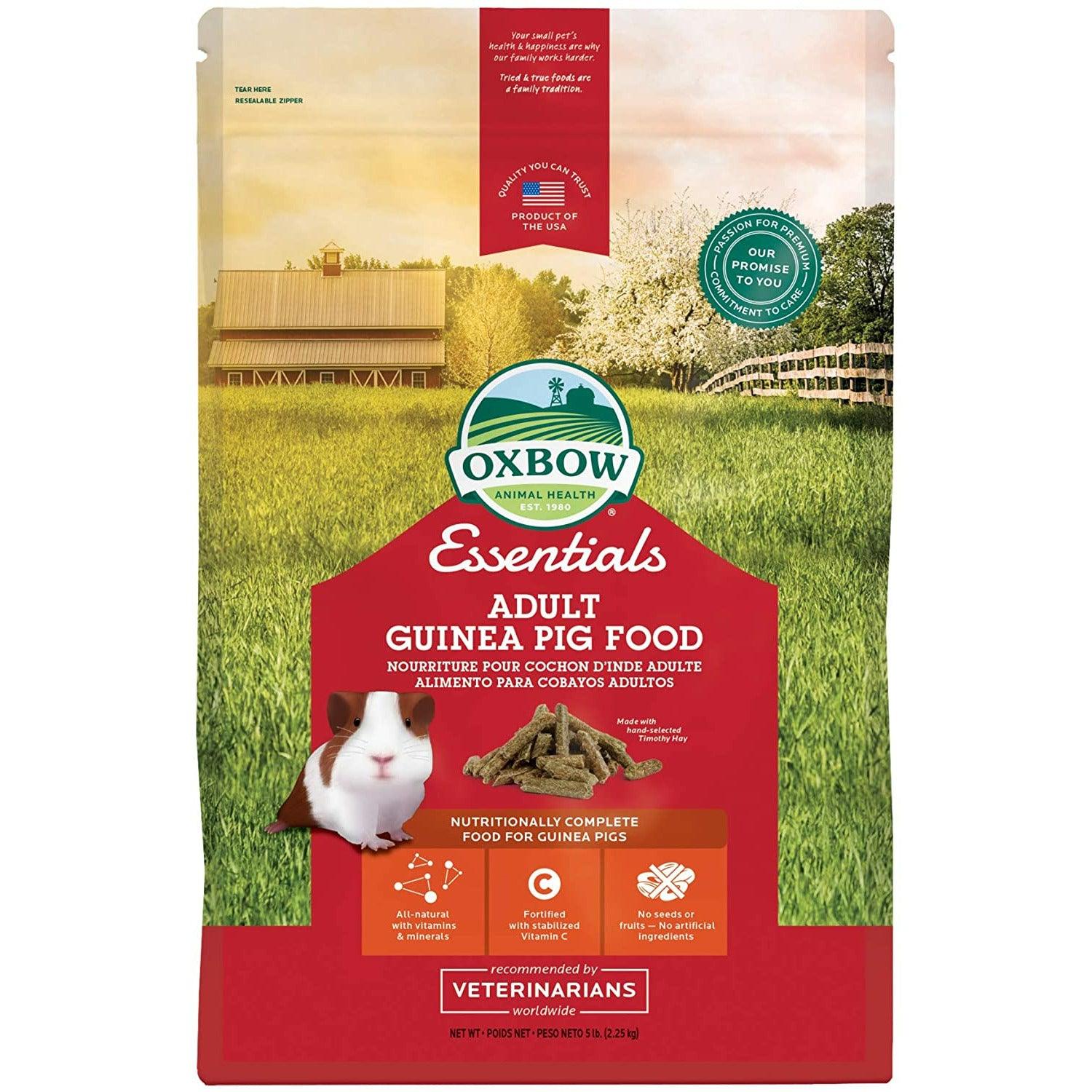 Oxbow Essentials Adult Guinea Pig Food - 5 lbs - Small Animal Food Dry - Oxbow - PetMax Canada