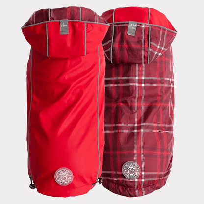 GF Pet Reversible Raincoat Red For Dogs - Small - Coats - GF Pet - PetMax Canada