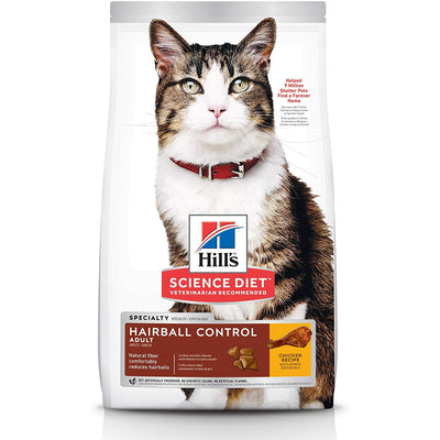 Hill's Science Diet Dry Cat Food, Adult, Hairball Control, Chicken Recipe  Cat Food  | PetMax Canada