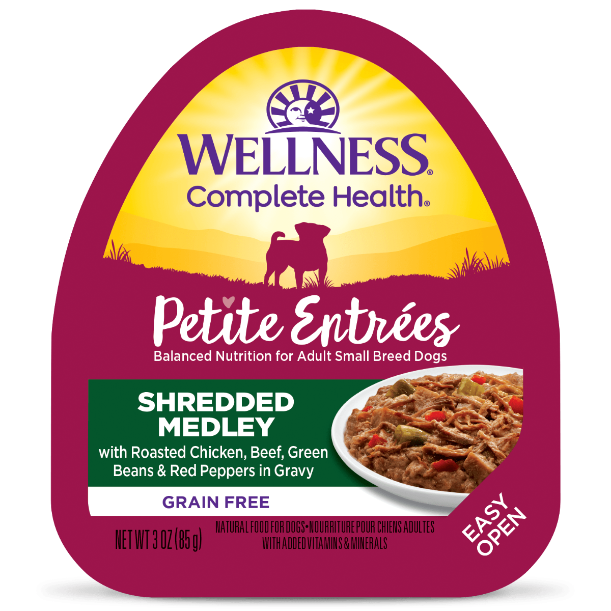 Wellness Petite Entrées Shredded Chicken & Beef Wet Dog Food  Canned Dog Food  | PetMax Canada