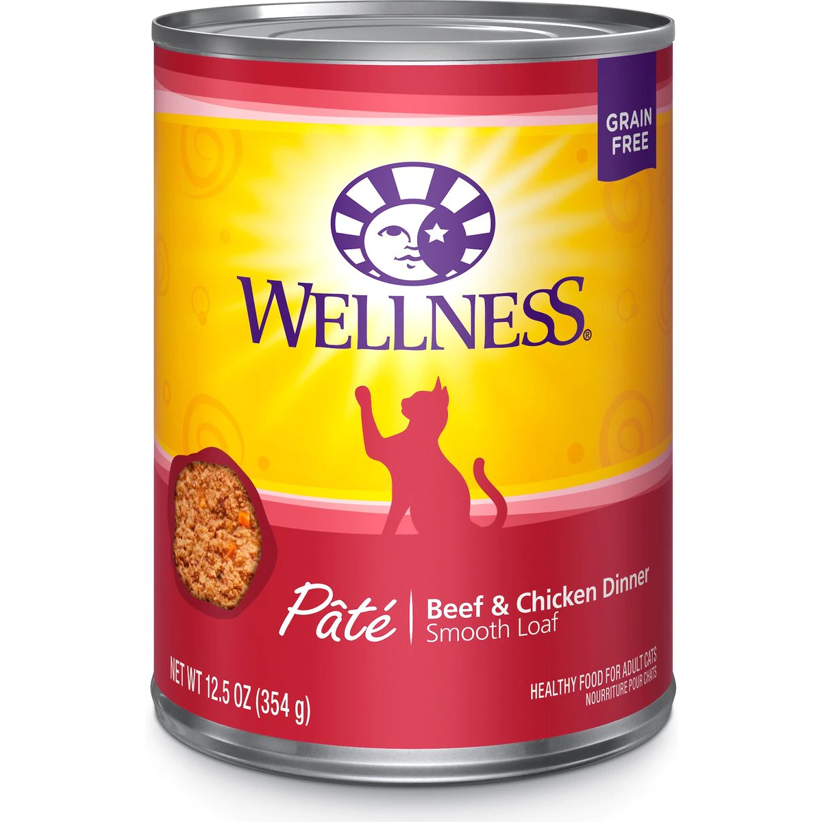 Wellness Complete Health Adult Beef & Chicken Formula Grain-Free Canned Cat Food 354g Canned Cat Food 354g | PetMax Canada