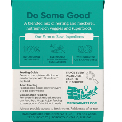 Open Farm Wet Cat Food Herring & Mackerel Rustic Blend - 156g - Canned Cat Food - Open Farm - PetMax Canada