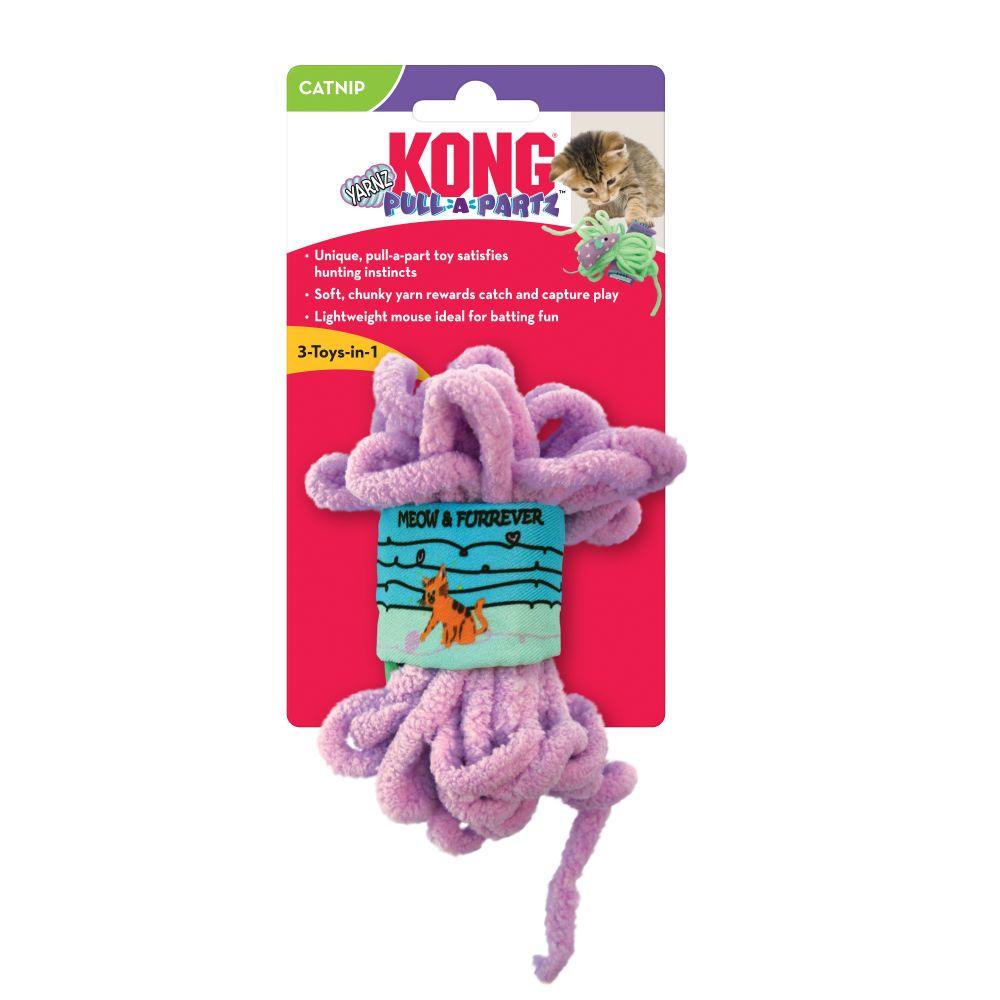 Kong Cat Toy Pull-A-Partz Yarnz Assorted Colours - Yarnz Assorted - Cat Toys - Kong - PetMax Canada