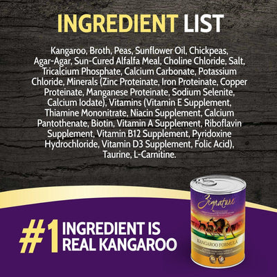 Zignature Kangaroo Limited Ingredient Formula Grain-Free Canned Dog Food - 368g - Canned Dog Food - Zignature Pet Food - PetMax Canada