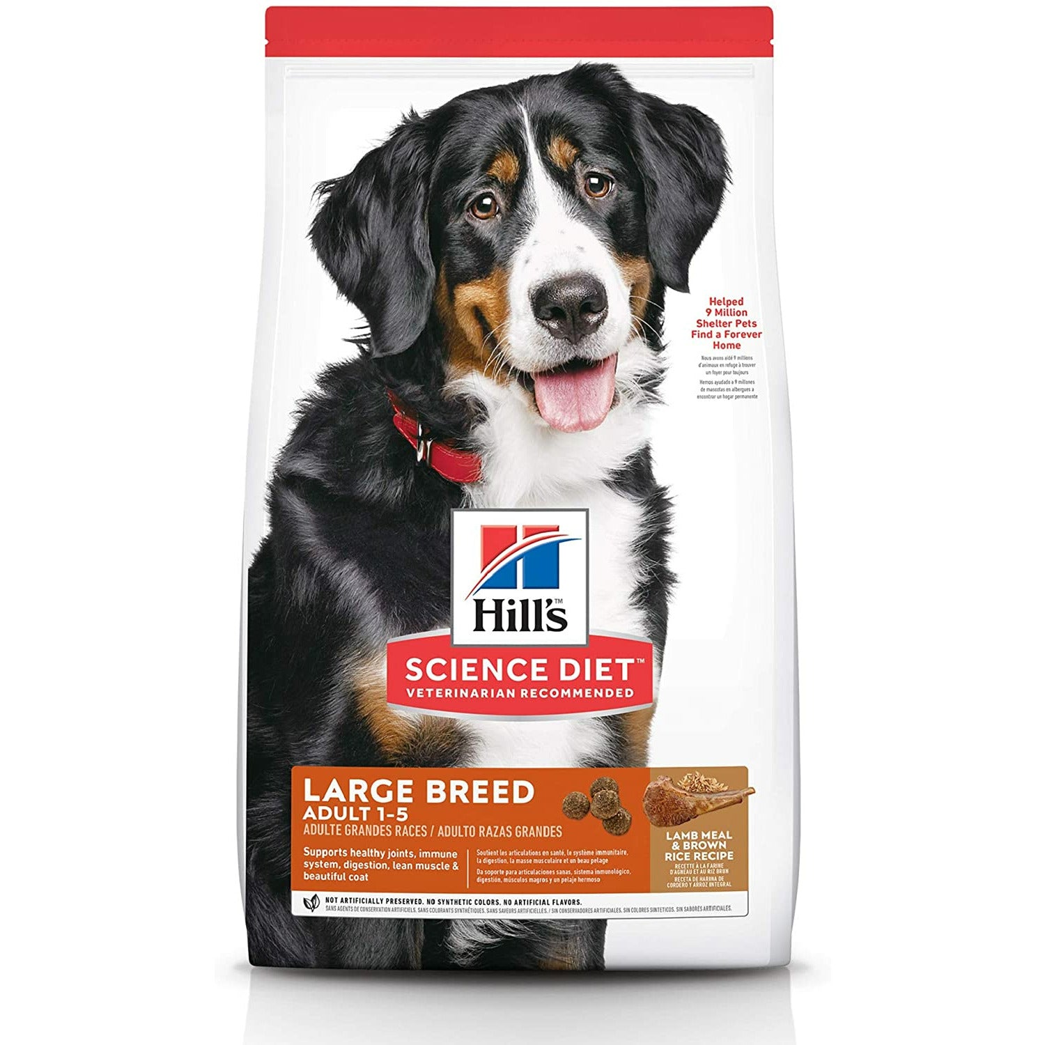 Hill's Science Diet Adult Large Breed Dry Dog Food, Lamb Meal & Brown Rice Recipe, 33 lb Bag  Dog Food  | PetMax Canada