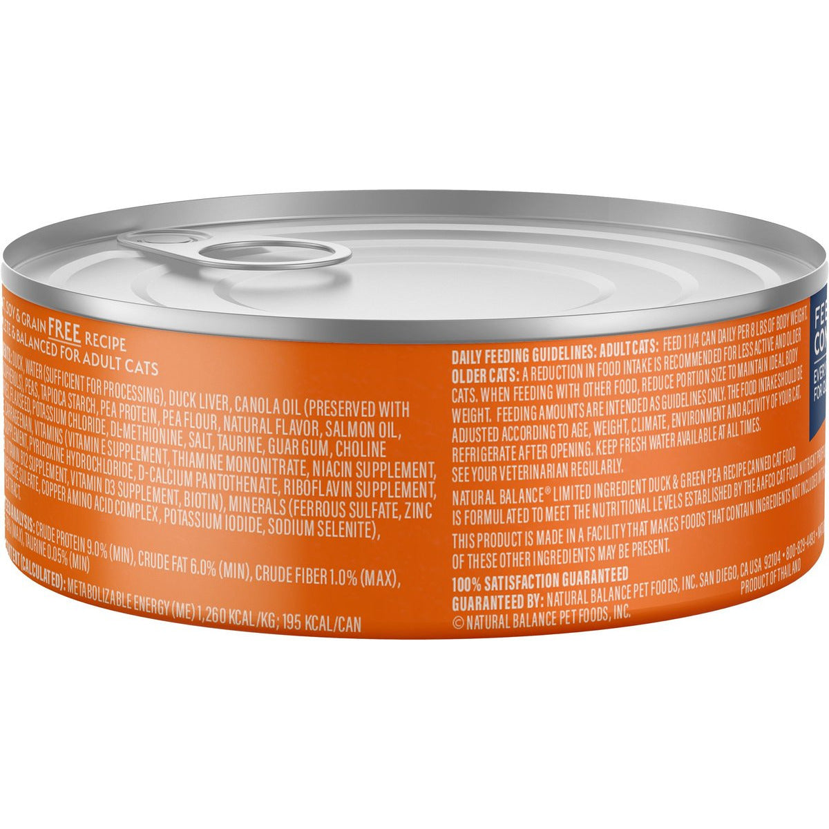 Natural Balance L.I.D. Limited Ingredient Diets Duck & Green Pea Formula Grain-Free Canned Cat Food  Canned Cat Food  | PetMax Canada