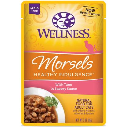 Wellness Healthy Indulgence Morsels Tuna Wet Cat Food - 85g - Canned Cat Food - Wellness - PetMax Canada