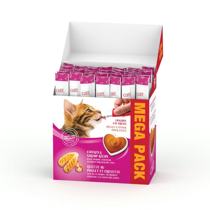 CatIt Creamy Lickable Treats Chicken & Shrimp - 5 Pack - Cat Treats - Catit - PetMax Canada