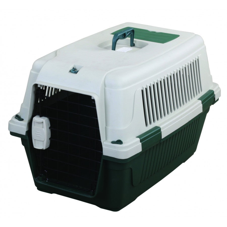 Tuff Deluxe Dog Carrier Medium: 25 X 16 X 16 / Green Plastic Crates Medium: 25 X 16 X 16 | PetMax Canada