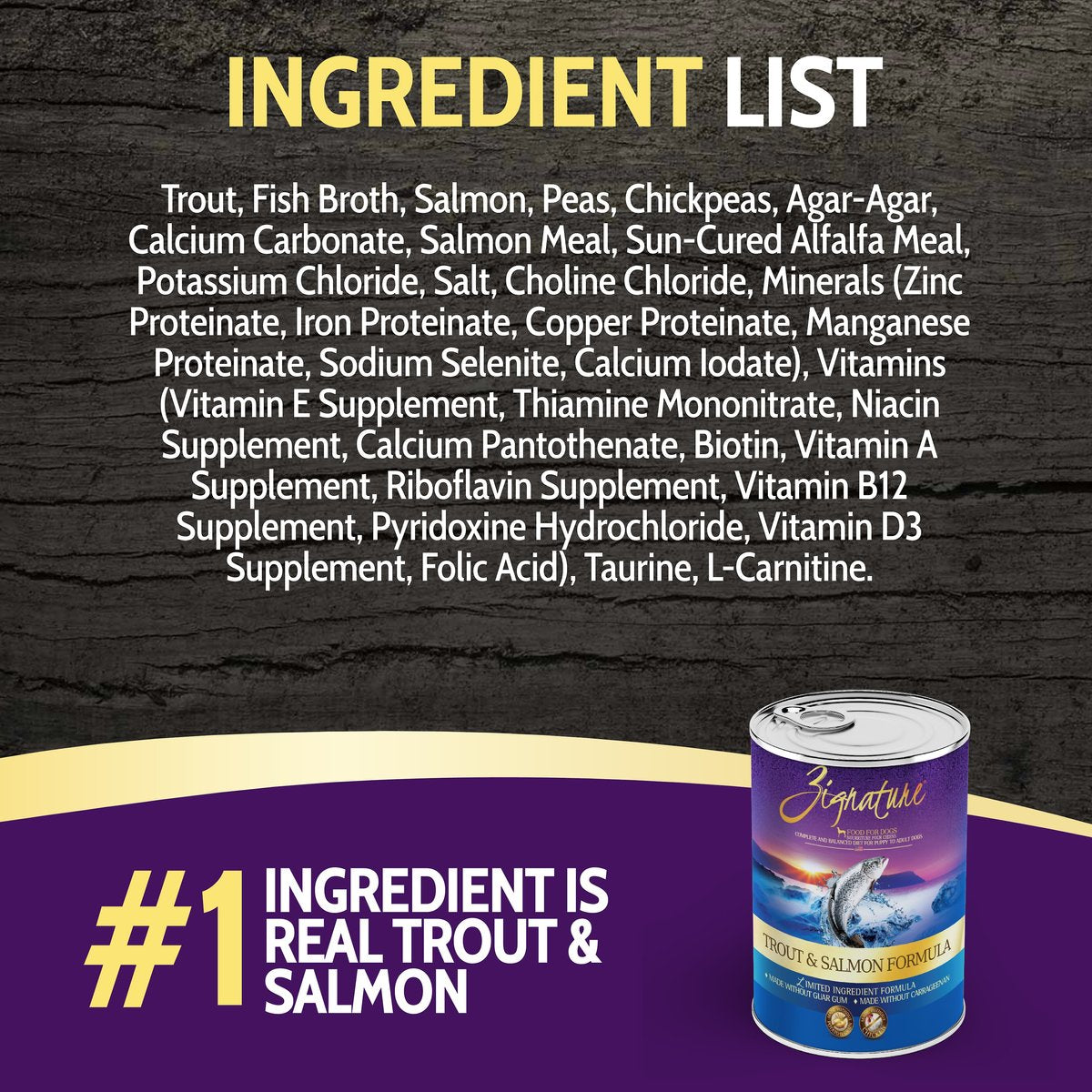 Zignature Trout & Salmon Limited Ingredient Formula Grain-Free Canned Dog Food  Canned Dog Food  | PetMax Canada