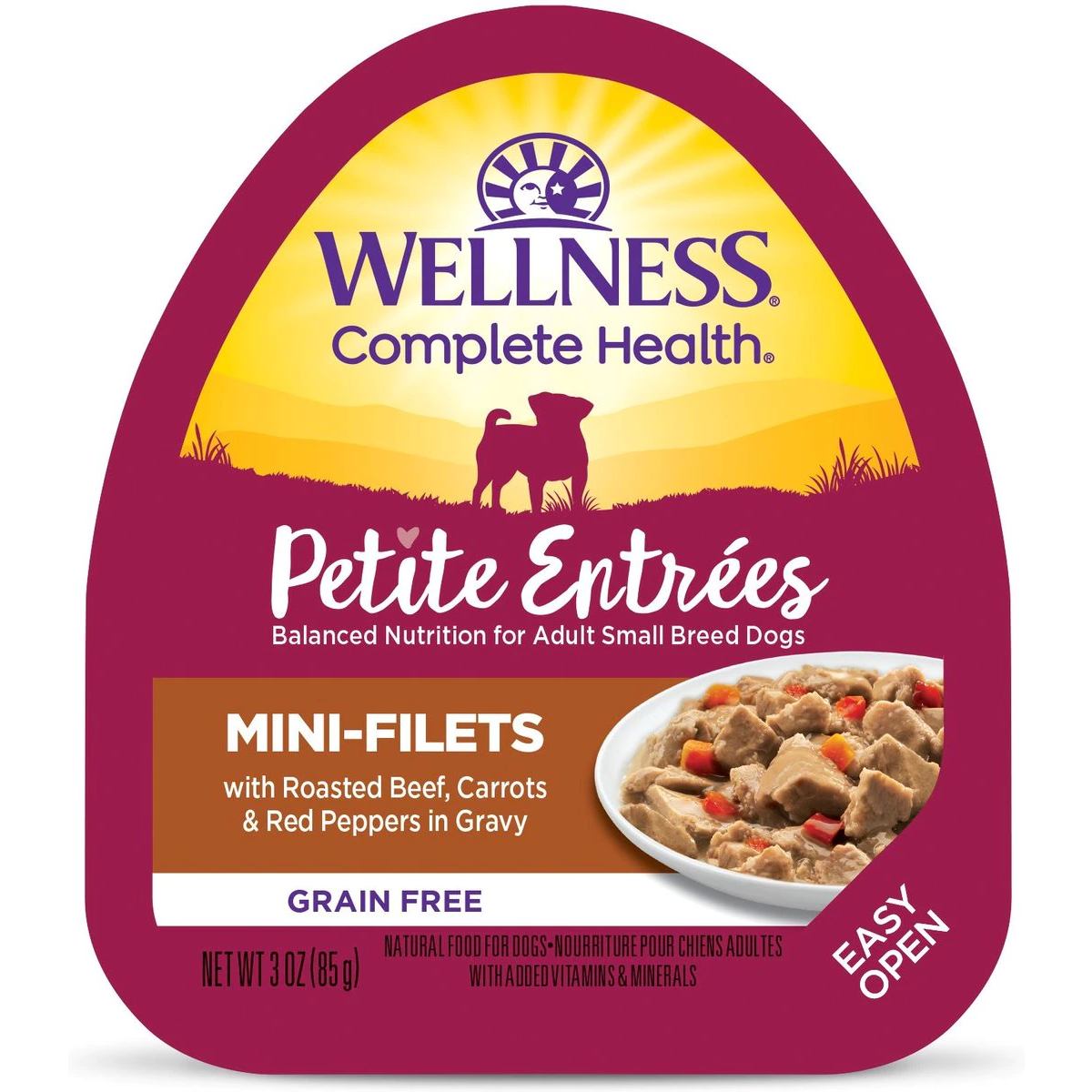 Wellness Petite Entrées Roasted Beef, Carrots & Red Peppers in Gravy Wet Small Breed Dog Food  Canned Dog Food  | PetMax Canada