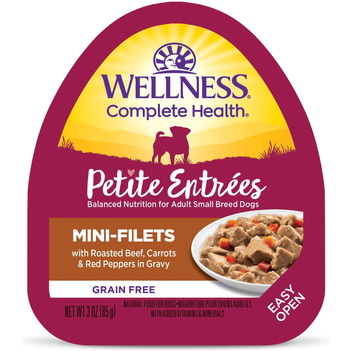 Wellness Petite Entrées Roasted Beef, Carrots & Red Peppers in Gravy Wet Small Breed Dog Food  Canned Dog Food  | PetMax Canada