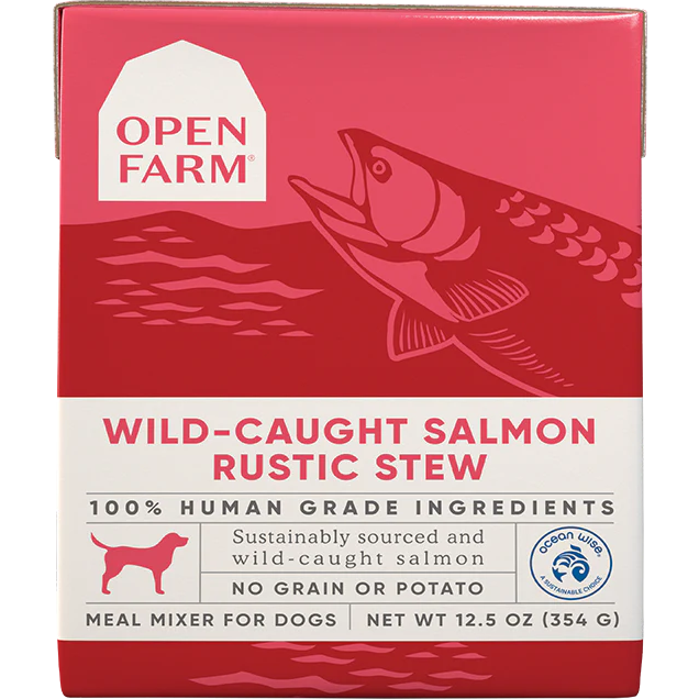 Open Farm Wet Dog Food Wild Caught Salmon Rustic Stew  Canned Dog Food  | PetMax Canada