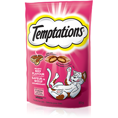 Temptations Hearty Beef Cat Treats  Cat Treats  | PetMax Canada