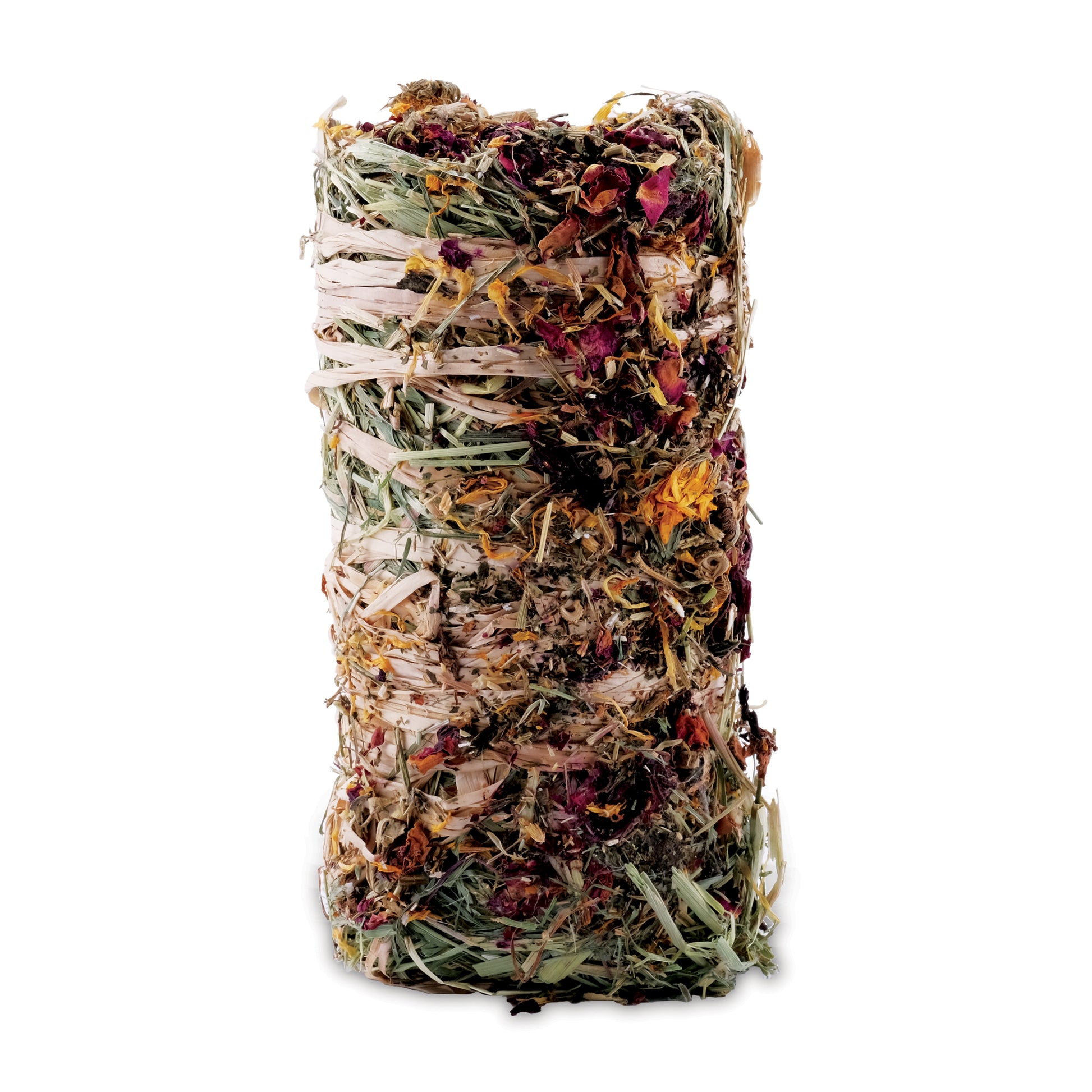 Living World Green Botanicals Hay Bale Flowers  Small Animal Treats  | PetMax Canada