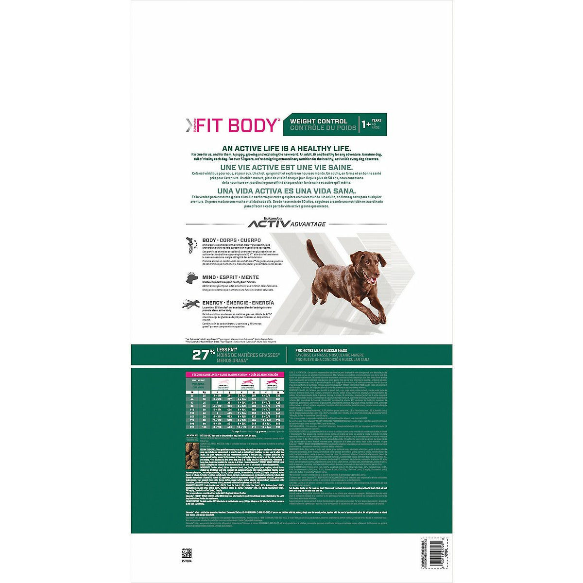 Eukanuba Large Breed Weight Control Fit Body Dog Food  Dog Food  | PetMax Canada