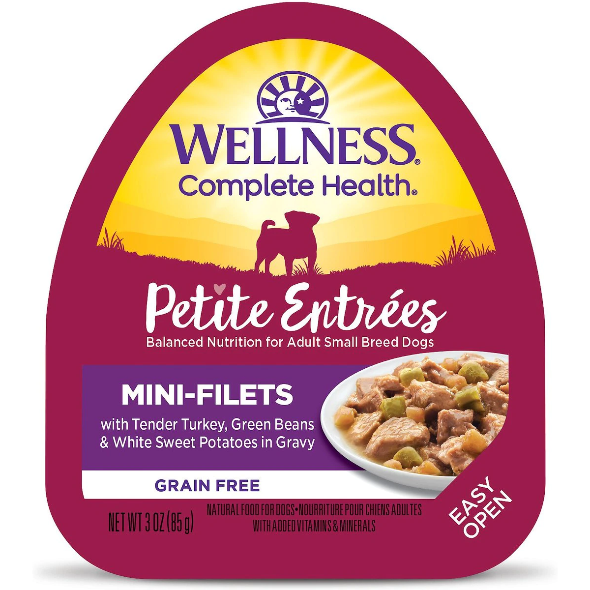 Wellness Petite Entrées Tender Turkey, Green Bean & White Sweet Potatoes in Gravy Wet Small Breed Dog Food  Canned Dog Food  | PetMax Canada