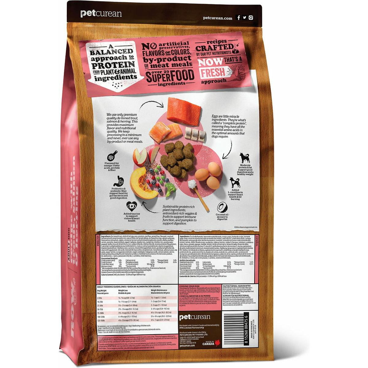 Now Fresh Grain-Free Adult Fish Recipe Dry Dog Food - 1.59 Kg - Dog Food - Now Fresh - PetMax Canada