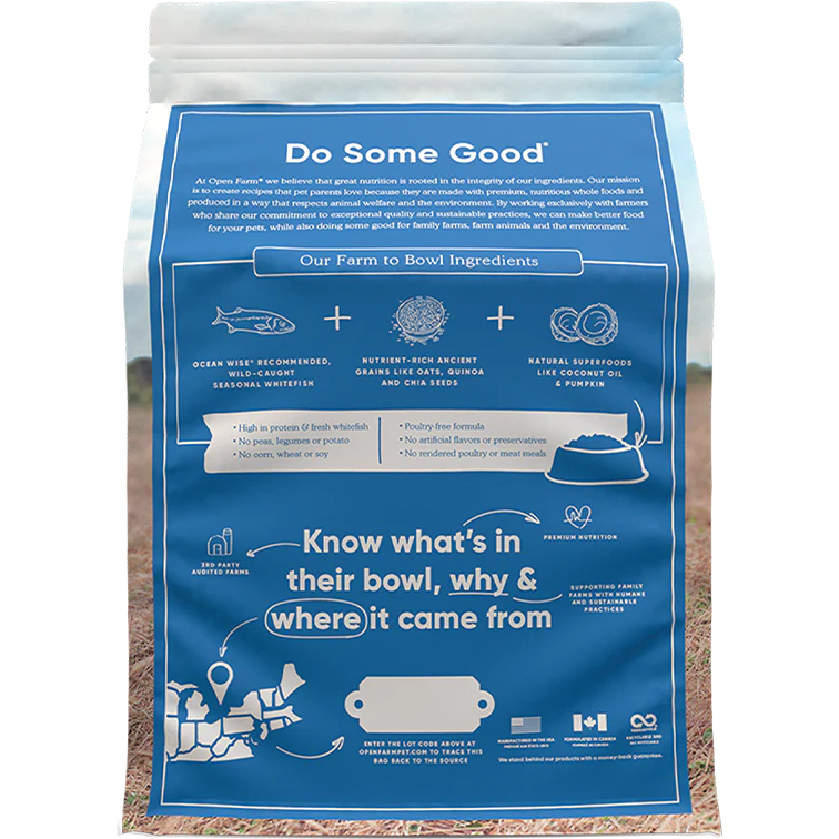 Open Farm Dog Food Catch of the Season Whitefish & Ancient Grains  Dog Food  | PetMax Canada