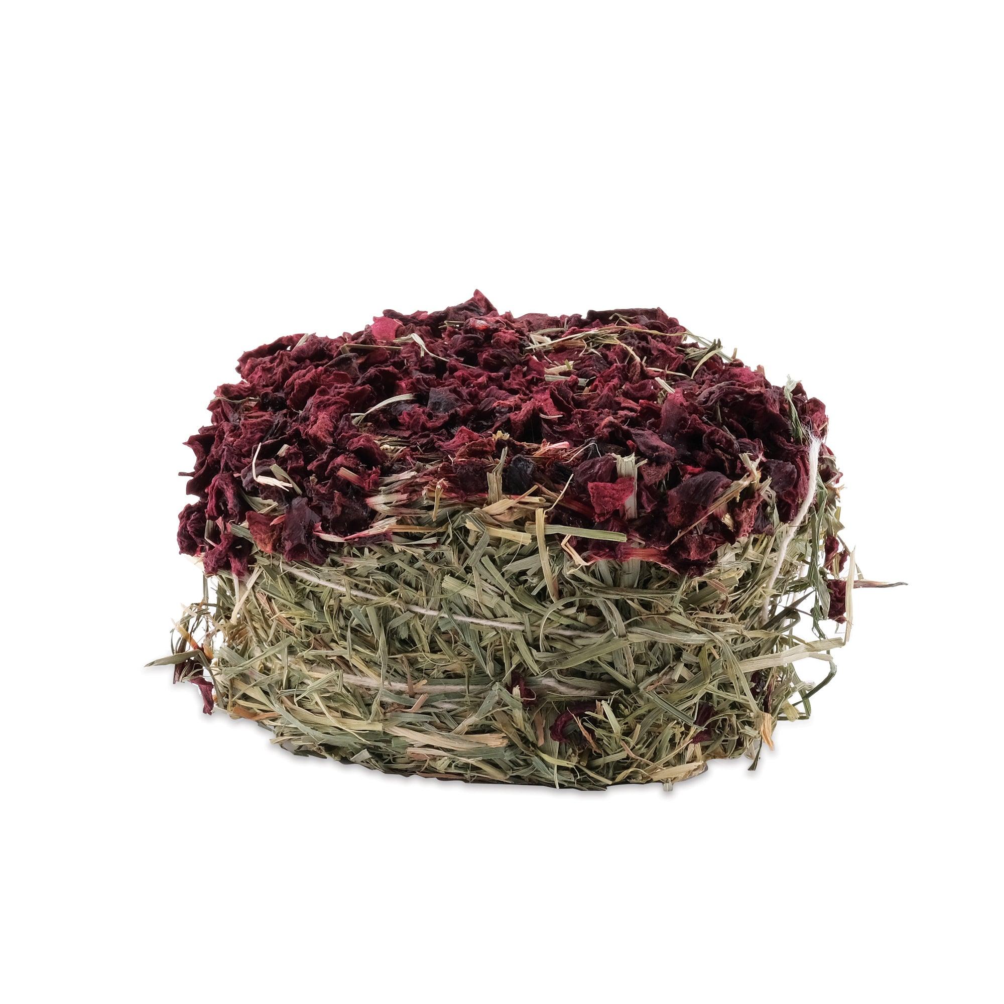 Living World Green Botanicals Hay Cake Beet - 75g - Small Animal Treats - Living World - PetMax Canada
