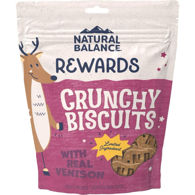 Natural Balance Rewards Crunchy Biscuits Real Venison Dog Treats 397g Dog Treats 397g | PetMax Canada