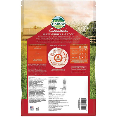 Oxbow Essentials Adult Guinea Pig Food - 5 lbs - Small Animal Food Dry - Oxbow - PetMax Canada