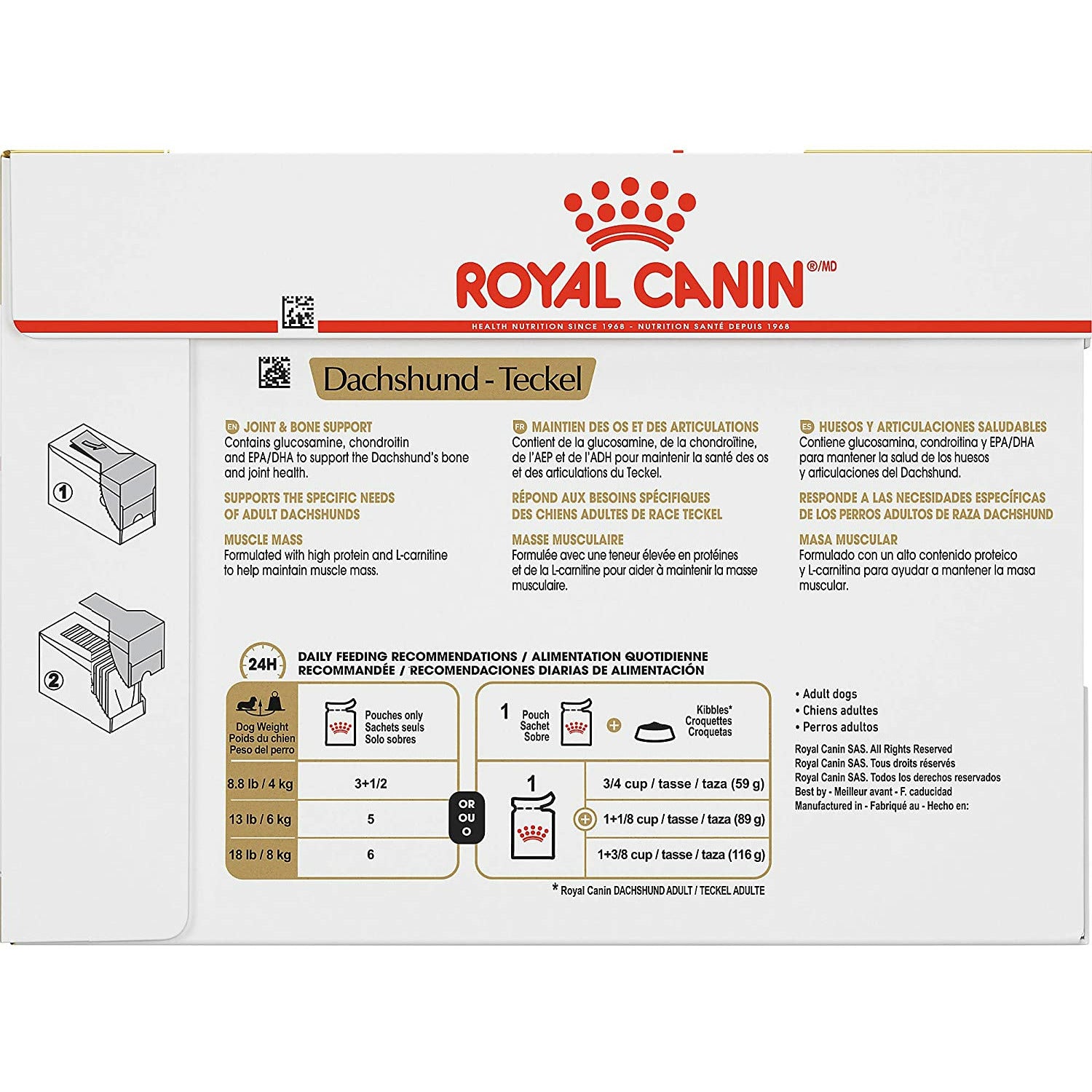 Royal Canin Wet Dog Food Pouch Dachshund  Canned Dog Food  | PetMax Canada