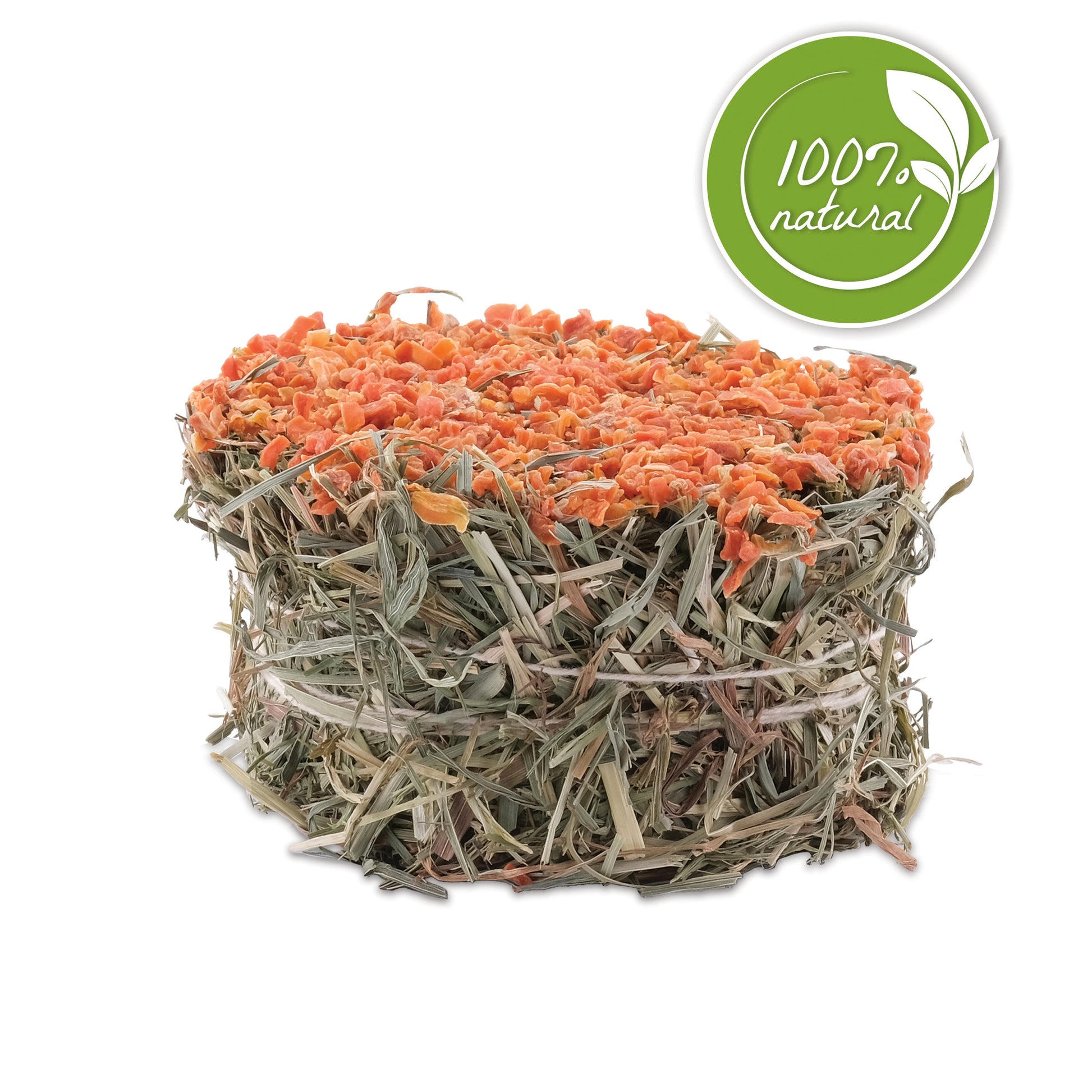 Living World Green Botanicals Hay Cake Carrot  Small Animal Treats  | PetMax Canada