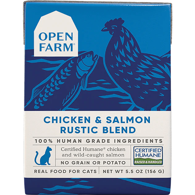 Open Farm Wet Cat Food Chicken & Salmon Rustic Blend - 156g - Canned Cat Food - Open Farm - PetMax Canada