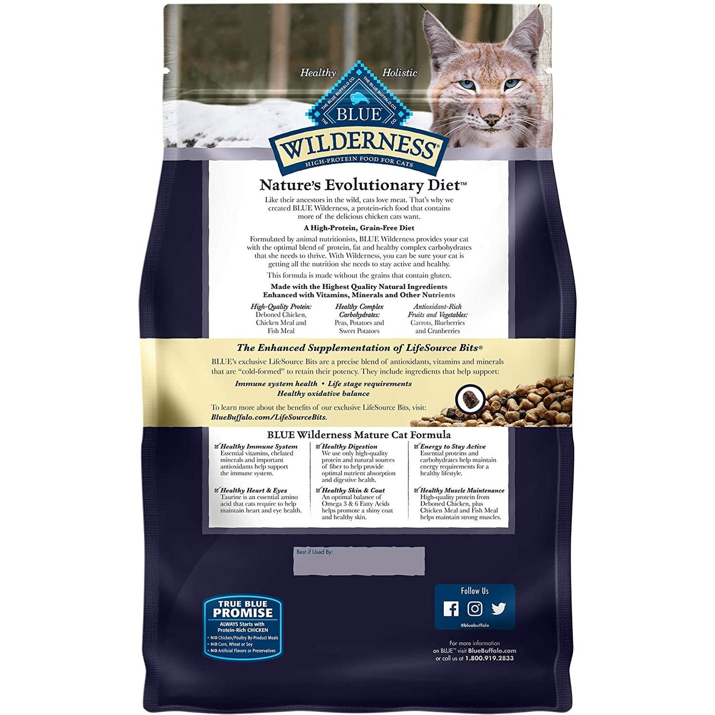 Blue Buffalo Wilderness Cat Food Mature Chicken  Cat Food  | PetMax Canada