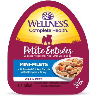 Wellness Petite Entrées Roasted Chicken, Carrots & Red Peppers in Gravy Wet Small Breed Dog Food  Canned Dog Food  | PetMax Canada