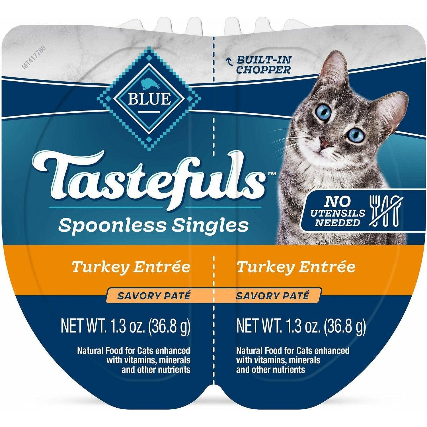 Blue Buffalo Tastefuls Spoonless Singles Adult Turkey Entree Pate - 74g - Canned Cat Food - Blue Buffalo - PetMax Canada